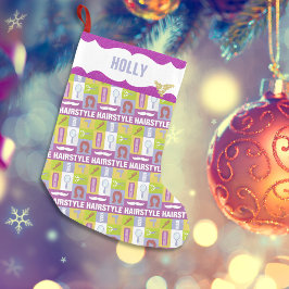 Meia De Natal Pequena Ocupação de Lista de Cabelos | Diminuição do brilh