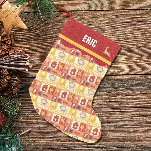 Meia De Natal Pequena Ocupação Eletrônica | Diminuição do brilho vermelh (Criador carregado)