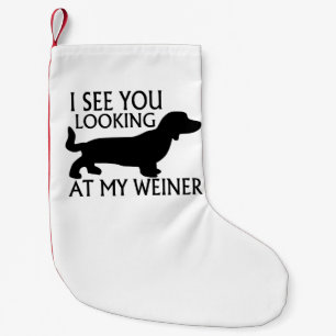 Meia De Natal Pequena Olhando meu Weiner