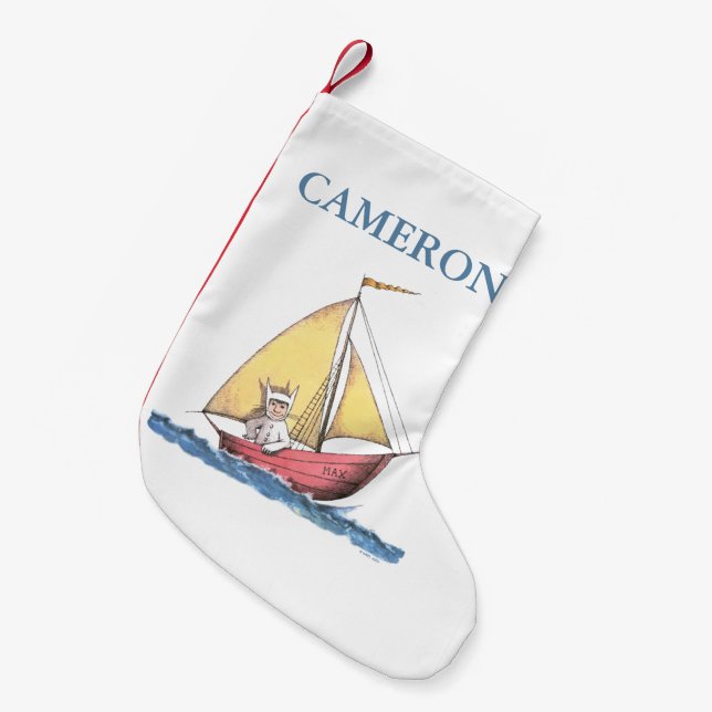 Meia De Natal Pequena Onde estão as coisas selvagens | Adicione seu nome (Frente (Pendurada))