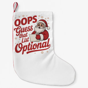 Meia De Natal Pequena Opa Adivinhe Que Lista Opcional Santa Claus Engraç