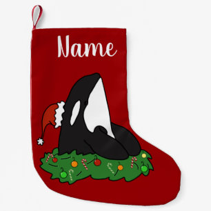 Meia De Natal Pequena Orca Natal