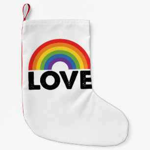 Meia De Natal Pequena Orgulho Amor é Amor Igualdade Gay Arco-íris LGBTQ