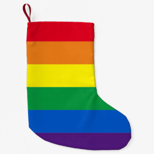 Meia De Natal Pequena Orgulho arco-íris cores listras Lgbt gay