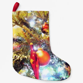 Meia De Natal Pequena Ornamentos Iluminantes