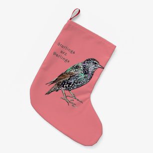 Meia De Natal Pequena Os Starlings são queridos