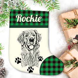 Meia De Natal Pequena Ouro Retriever Dog Personalizado