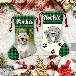 Meia De Natal Pequena Ouro Retriever Dog Personalizado
