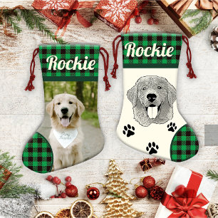 Meia De Natal Pequena Ouro Retriever Dog Personalizado