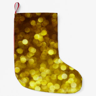Meia De Natal Pequena Ouro: textura festiva de Natal.