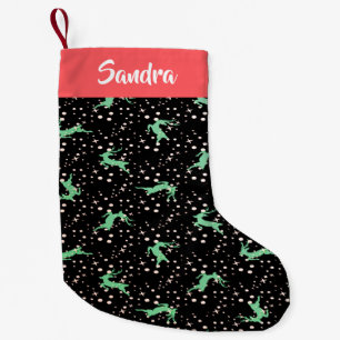 Meia De Natal Pequena Padrão contínuo de renas de Natal Personalizado