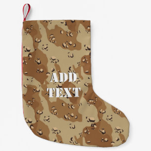 Meia De Natal Pequena Padrão de Camuflagem Militar do Deserto