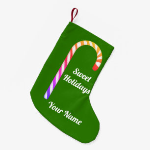 Meia De Natal Pequena Padrão de Caneta de Fruity Candy Adicionar Nome E