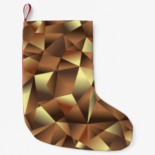 Meia De Natal Pequena padrão de formas do ouro abstrato