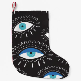 Meia De Natal Pequena Padrão de Moda de Penas Oculares Tribais