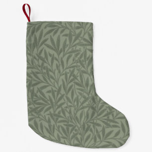 Meia De Natal Pequena Padrão de Salgueiro William Morris Antigo Verde Sa