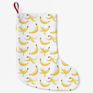 Meia De Natal Pequena Padrão divertido de festa com piadas de banana - c