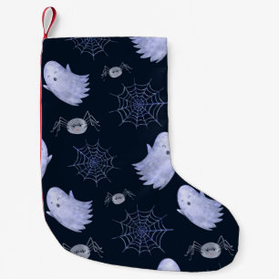 Meia De Natal Pequena Padrão Engraçado de Halloween de Aranha Fantasma.