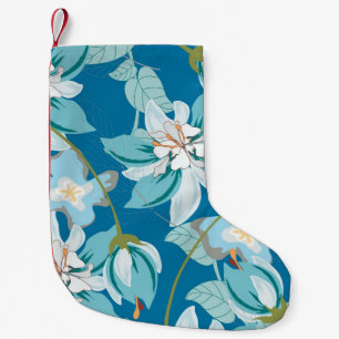 Meia De Natal Pequena Padrão floral, design de flor versátil.
