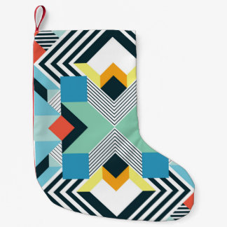 Meia De Natal Pequena Padrão Geométrico Moderno do Abstrato.