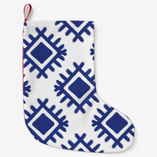 Meia De Natal Pequena Padrão Ikat Têxtil étnica tribal Americano