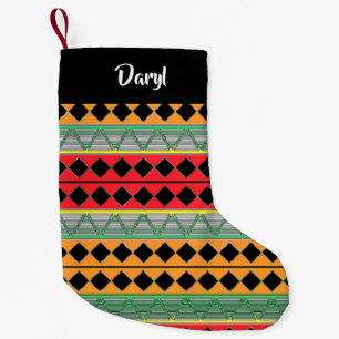Meia De Natal Pequena Padrão-impressão africano