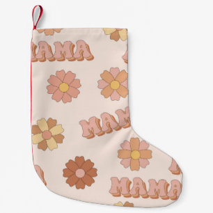 Meia De Natal Pequena Padrão perfeito da mãe Hippie. Fundo de Groovy. 