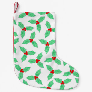 Meia De Natal Pequena Padrão sagrado de Natal