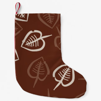 Meia De Natal Pequena Padrão sem costura de um motivo floral com folhas.