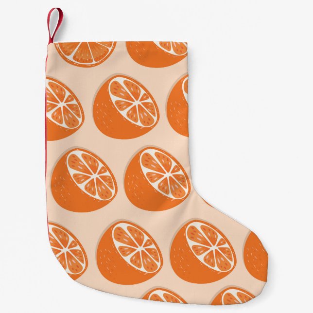Meia De Natal Pequena Padrão sem fruta. (Frente)