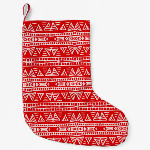 Meia De Natal Pequena Padrão tribal colorido sem costura