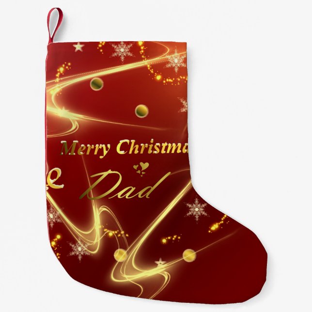 Meia De Natal Pequena pai de natal alegre (Frente)