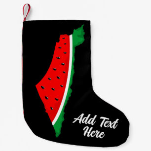 Meia De Natal Pequena Palestina - Mapa Watermelon - Símbolo da liberdade