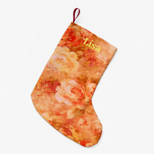 Meia De Natal Pequena Paleta de Natal de Pintura de Flor Personalizada
