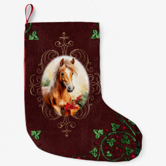 Meia De Natal Pequena Palomino Colt e Presentes de Natal