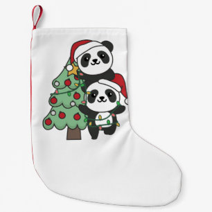 Meia De Natal Pequena Panda Natal Árvore de Natal Pandas