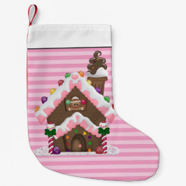 Meia De Natal Pequena Pão de Natal - Ninhos de cartoon de Natal