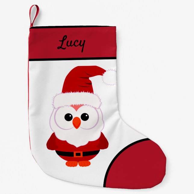 Meia De Natal Pequena Papai noel (Frente)