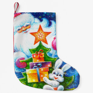 Meia De Natal Pequena Papai Noel