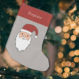Meia De Natal Pequena Papai Noel