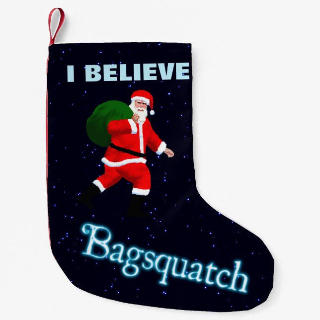 Meia De Natal Pequena Papai Noel - Bagsquatch (Frente)