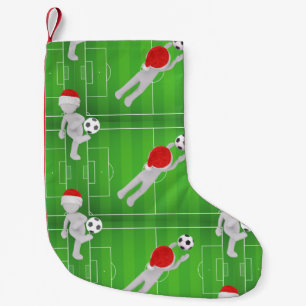 Meia De Natal Pequena papai noel de futebol estocagem de natal