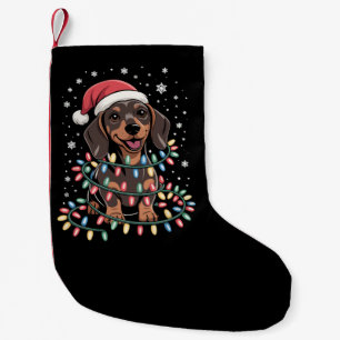Meia De Natal Pequena Papais noeis do Cachshund Xmas Wiener