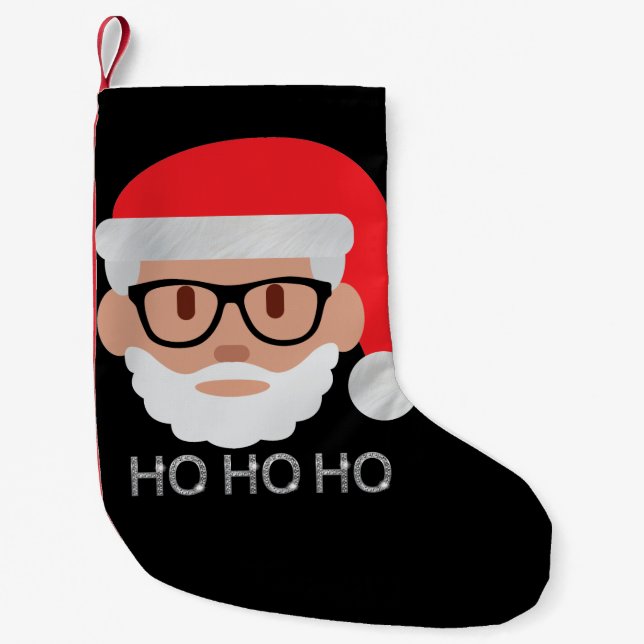 Meia De Natal Pequena papais noeis do hipster (Frente)