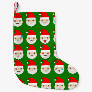 Meia De Natal Pequena papais noeis emoji emoticons estocando