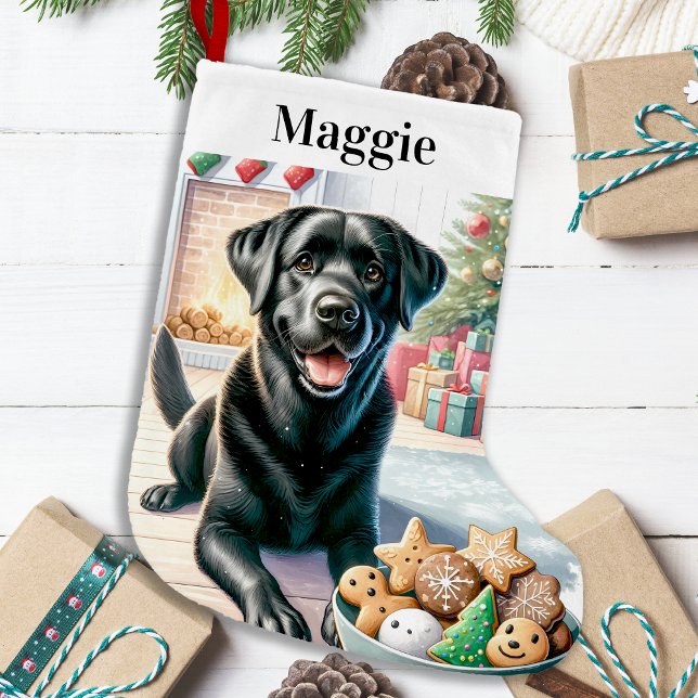 Meia De Natal Pequena Papais noeis Labrador Bonitos de Retriever Cookies (Criador carregado)