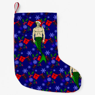 Meia De Natal Pequena papais noeis loura merman feio xmas mermaid presen