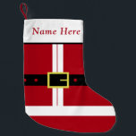 Meia De Natal Pequena Papais noeis Personalizados Nome Personalizado de<br><div class="desc">Meias de Natal personalizadas do Papai Noel com nome personalizado - Design MIGNED! Adicione seu nome com a ferramenta Personalização!</div>