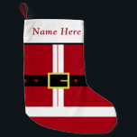 Meia De Natal Pequena Papais noeis Personalizados Nome Personalizado de<br><div class="desc">Meias de Natal personalizadas do Papai Noel com nome personalizado - Design MIGNED! Adicione seu nome com a ferramenta Personalização!</div>