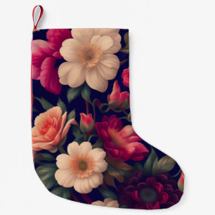 Meia De Natal Pequena Papel de parede com padrão floral